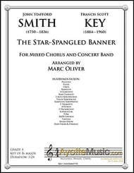 The Star Spangled Banner for SATB Choir and Band Concert Band sheet music cover Thumbnail